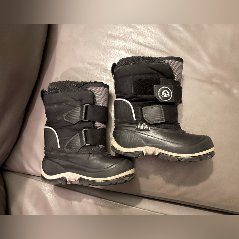 Cico Little Kids Yeti Winter Black Snow Boots Size 7
